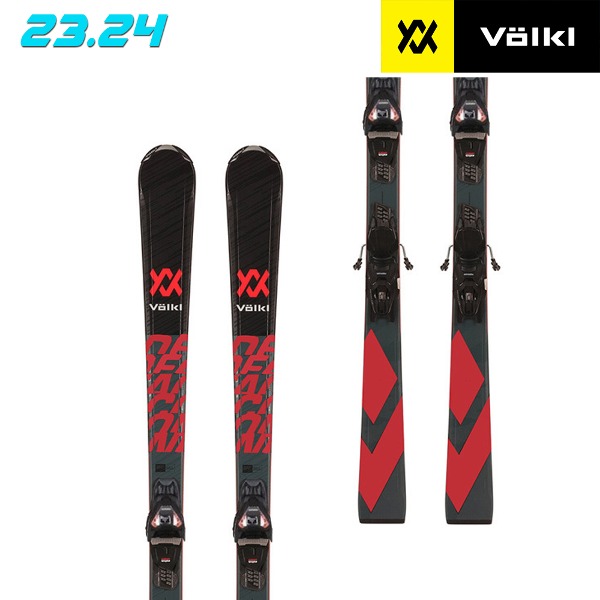 2324 VOLKL DEACON X BLACK RED + VMOTION 10 GW BLACK (뵐클 디콘 엑스 스키 플레이트)
